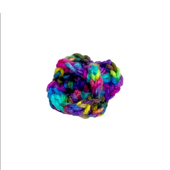 HAND CRAFTED Crocheted Trio Colorful Cat Collar Flowers With Attachment Band - Picture 6 of 8